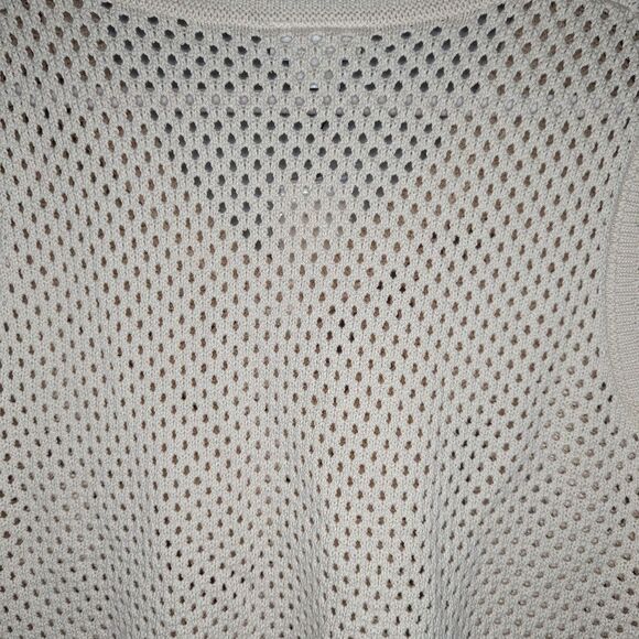 NWT Starling Reine Top Weave Beige mesh sweater vest plus Size woman's small 16 - Picture 6 of 7